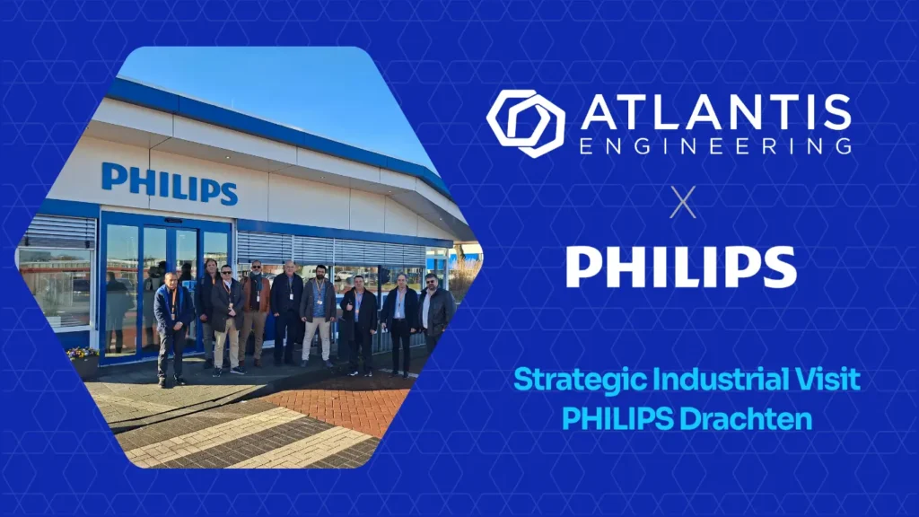 Atlantis Engineering photo with participants in front of Philips Drachten during the visit.