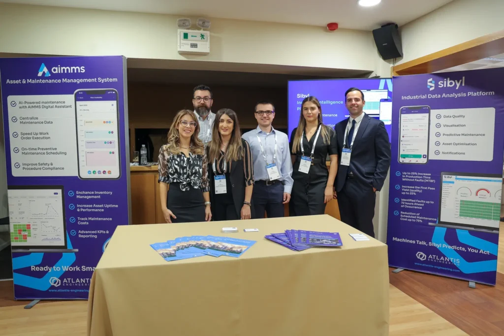 Atlantis Engineering team in front of the booth at 19th Maintenance Forum 2026